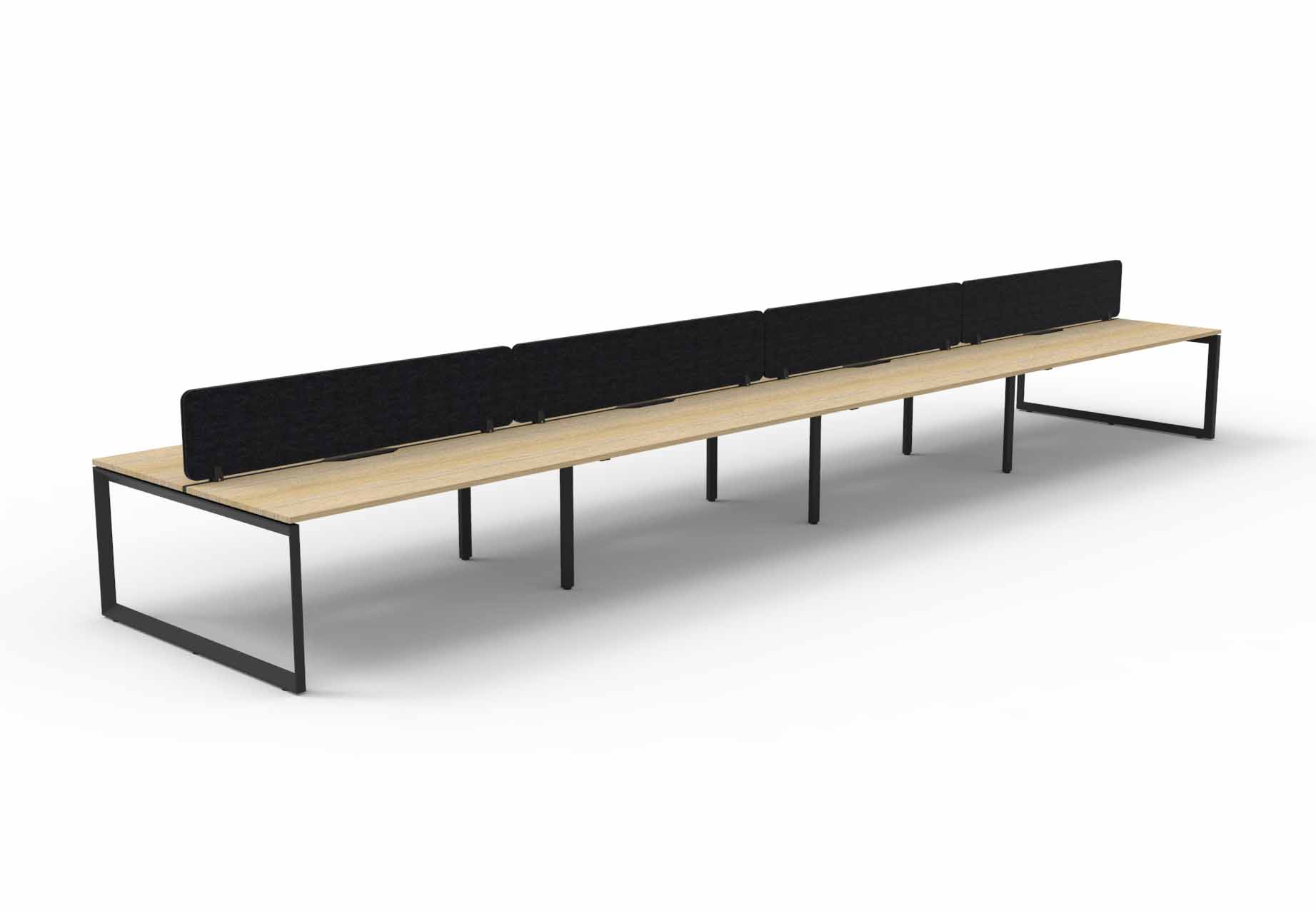 Loop 8 Person Double Sided Workstation - with Eco Screen